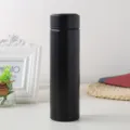 Bottiglia termica sottovuoto in acciaio inossidabile nero tazza dritta per bevande quotidiane. - Nero