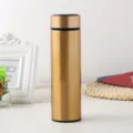 Tazza termica in acciaio inox bottiglia d'acqua isolata sottovuoto dorata dritta 500ml - Oro