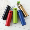 Stainless steel vacuum insulated water bottle smart thermos flask multi-color portable mug - Multicolor