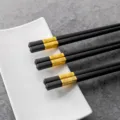 Legierung Stäbchen Set goldenes Fu Muster schwarzes Küchengeschirr Kochwerkzeug - Fu-Zeichen Rot / 24cm / Gold