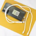 White crossbody phone lanyard with adjustable metal buckle, durable braided strap for mobile phone. - Transparent Insert / White