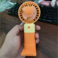 Mini ventilatore USB portatile a mano ventola di raffreddamento da scrivania blocco di colore - Arancione