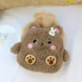 Copertura Peluche Borsa Acqua Calda Orsetto Peluche Scioglimani Rimovibile Variante Marrone - Orsetto bruno (PVC ispessito)