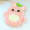 Carina grande coperta per borsa dell acqua calda in peluche kawaii variante studente - Coniglietto Rosa