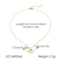 Stainless Steel Mother of Pearl Fan Pendant Necklace Elegant Jewelry Gift for Women - White Shell Fan Style (XZ-N40364)