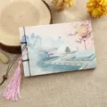 Quaderno vintage in stile cinese con nappina, diario vuoto portatile per scrittura creativa. - 64K / Ponte di giada dei fiori di lanterna