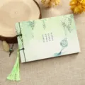Creative Chinese style ancient notebook vintage journal green watercolor blank notepad portable - 64K / Jade Pendants