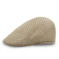 Unisex Mesh Flat Cap Breathable Summer Ivy Beret Solid Color Casual Sun Hat Khaki New - M (56-58cm) / Khaki