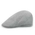 Grey mesh flat cap, breathable summer ivy beret hat for men and women stylish daily wear - M (56-58cm) / Light Gray