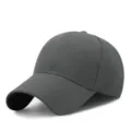 Dunkelgraue einfarbige Baseballkappe, klassischer Twill Freizeithut für Outdoor und Alltag. - Einheitsgröße / Dunkelgrau