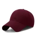 Burgunderrote Acryl Baseball Cap Einfarbige Sonnenkappe Verstellbare Outdoor Sport Mütze - Einheitsgröße / Burgunderrot