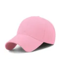 Einfarbige rosafarbene Baseballkappe, lässiger verstellbarer Sonnenschutzhut für Outdoor. - Einheitsgröße / Rosa