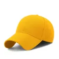 Einfarbige gelbe Acryl-Baseballkappe, lässiger Entenschnabel-Sonnenschutz-Outdoor-Sportshut. - Einheitsgröße / Gelb