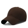 Klassische braune Baseballkappe fur Damen und Herren, einfarbige Outdoor Sonnenschutzhut. - Einheitsgröße / Kaffeebraun