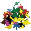 Bunte EVA Schaumstoff Dinosaurier Aufkleber DIY Bastelmaterial Set für Kinder Kindergarten - 14*18cm / Bunter Dinosaurier