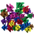 Bunte EVA Schaumstoff Fisch Aufkleber fur Kinder Basteln Set, verschiedene Farben und Formen. - 14*18cm / Fisch