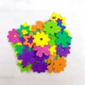 Colorful EVA foam flower star shapes DIY craft pieces children handmade material accessories - Mixed Style