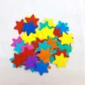 Colorful foam star stickers bulk pack, colorful crafting patches for kids DIY art projects. - Hexagram Star