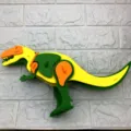 3D dinosaur puzzle toy, colorful DIY foam model for creative children educational assembly play. - Green Yellow Dinosaur