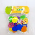 Buntes DIY Schaumstoff-Sticker-Set mit süßen geometrischen Fruchtformen für Kinderbasteln. - Kürbis