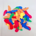 Bunte Schaumstoff geometrische Form Aufkleber DIY Kindergarten Bastelspielzeug Set fur Kinder. - Karotte