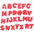Red White Dot EVA Foam Letter Stickers DIY Craft Alphabet Patches for Journaling Decor - Single Color Polka Dot Letters