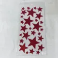 Foglio di adesivi a stella con glitter rossi per fai da te e decorazioni festive. - Stelle a cinque punte colorate 01