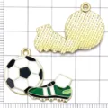 Breloques pendentif ballon de football et crampon émail pour bijoux DIY accessoires. - Football et Chaussures