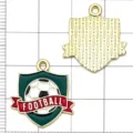 Football shield enamel alloy pendant charm DIY jewelry making accessory for bracelet necklace. - Green Shield Badge