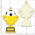 Trophée sport football émail alliage pendentif DIY collier bracelet accessoires bijoux - Trophée Jaune