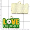 Pendentif ballon de football en alliage bijoux DIY breloques bracelet collier style sportif - J'aime le Foot