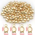 Colgante de latón bañado en oro con forma de tulipán para joyería DIY, 7.5x4.2mm abalorios. - Colgante de Capullo de Tulipán(T428) / 1 Pieza (4.2x7.5mm) / Oro de 18k