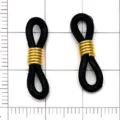 Boucles de retenue pour lunettes en silicone avec spirales dorées et embouts antidérapants. - 21x7mm (0.4g) / Or