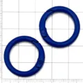 Anillo de resorte redondo de aleacion azul llavero accesorio de joyeria DIY gancho mosqueton - 25mm (Interior 18mm) Paquete de 1 / Azul marino