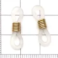 Boucles en silicone antidérapantes pour lunettes avec spires dorées, accessoires DIY. - 21x7mm (0.4g) / Or KC