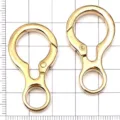 Goudkleurige legering veerhaak sluiting voor DIY sleutelhangers en sieraden accessoires, 1st - Kalebashvormige Sleutelhanger / 1 Stuk (38x21mm) / Goud
