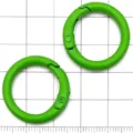 Anillo redondo de resorte de aleación colorida mosquetón llavero accesorios joyería 1p - 25mm (Interior 18mm) Paquete de 1 / Verde
