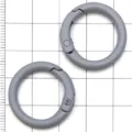 Anillo de resorte redondo de metal gris cierre para accesorios de joyería DIY llavero 1pza - 25mm (Interior 18mm) Paquete de 1 / Gris