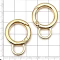 KC goud ronde veerhaak sleutelhanger DIY sieraden accessoire voor ketting en armband new - Ronde Sleutelhanger met Ring en Hondenclip / 1 Stuk/Verpakking (32x24mm) / Goud