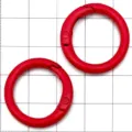 Anillo de resorte redondo rojo aleación llavero DIY joyería accesorios variante SKU pantalla. - 25mm (Interior 18mm) Paquete de 1 / Rojo