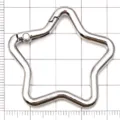 Zilveren stervormige veerhaak sleutelhanger DIY metalen hardware accessoire deel. - Pentagram Hondenclip Sleutelhanger / 1 Stuk (41x41mm) / Zilver