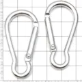 Zilverkleurige legering veer snap haak sleutelhanger clip DIY sieraden accessoires - Kalebashvormige Karabijnhaak Sleutelhanger / 1 Stuk (47x24mm) / Zilver