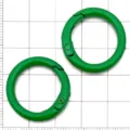 Anillo de resorte redondo verde mosquetero llavero de metal accesorio colgante DIY 1pz - 25mm (Interior 18mm) Paquete de 1 / Verde oscuro