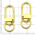 KC goud legering draaibare haak sleutelhanger DIY sieraden accessoire vervangingsonderdeel hardware - Ovale Deurgesp Sleutelhanger / 1 Stuk (32x12mm) / Goud