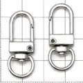 Zilveren metalen karabijnhaak sluiting voor DIY sieraden sleutelhanger accessoires onderdelen - Ovale Deurgesp Sleutelhanger / 1 Stuk (32x12mm) / Zilver