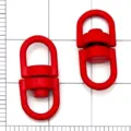 Red swivel clasp alloy keychain hook variant for DIY jewelry crafting and accessories. - Red