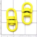 Yellow metal 8-shape swivel buckle DIY keychain hardware craft pendant accessory for bags keys - Yellow