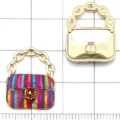 DIY Lega Borsa Ciondoli Oro Colore Smalto Ciondoli Fatto a Mano Gioielli Produzione Accessori - Ciondolo per Borsa Stampato Colorato / 1 Pezzo (20x16mm) / Colorato