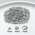 Perline distanziatrici in metallo argentato per la creazione di gioielli in 3mm, 4mm, 5mm. - 3mm / Platino