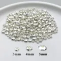 Perline distanziatrici argentate abaco metallo accessori per gioielli fai da te 3mm 4mm 5mm - 3mm / argento spesso